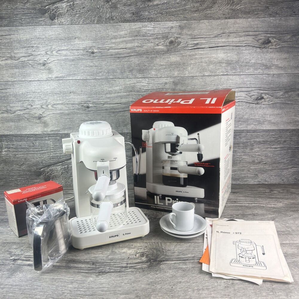 Krups IL Primo 972/A Cappuccino Espresso Latte White Pitcher Cup Works